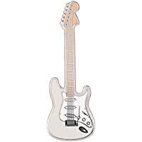 Geepins Esmalte Pin en forma de Guitarra | Precioso Broche Fender Strat | 52 mm | Úselo en una Mochila- Camisa- Chaqueta…